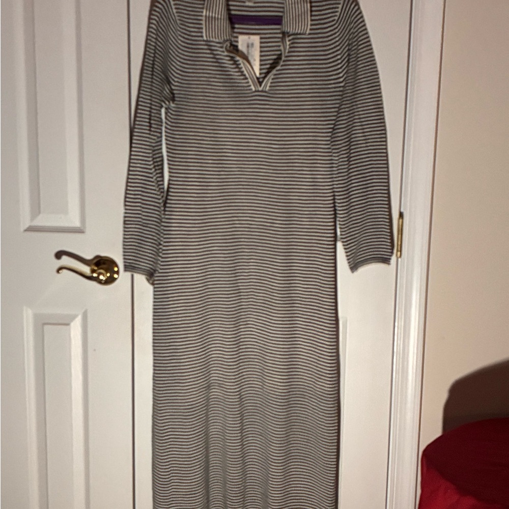 NWT A New Day Striped Ribbed Knit Maxi Dress - Picture 2 of 8